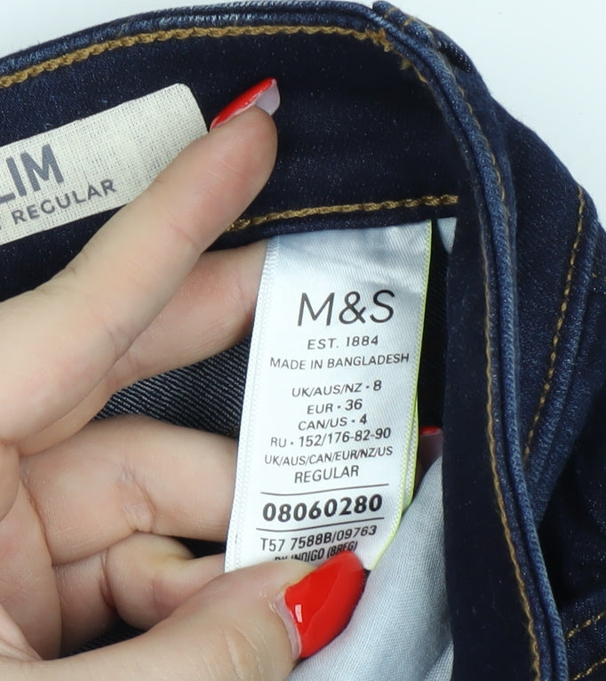 Marks and Spencer Women's Blue Slim Jeans Size 8
