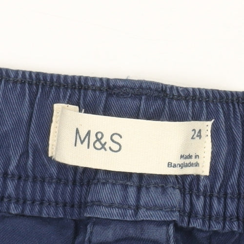 Marks and Spencer Women's Blue Cargo Shorts Size UK 24