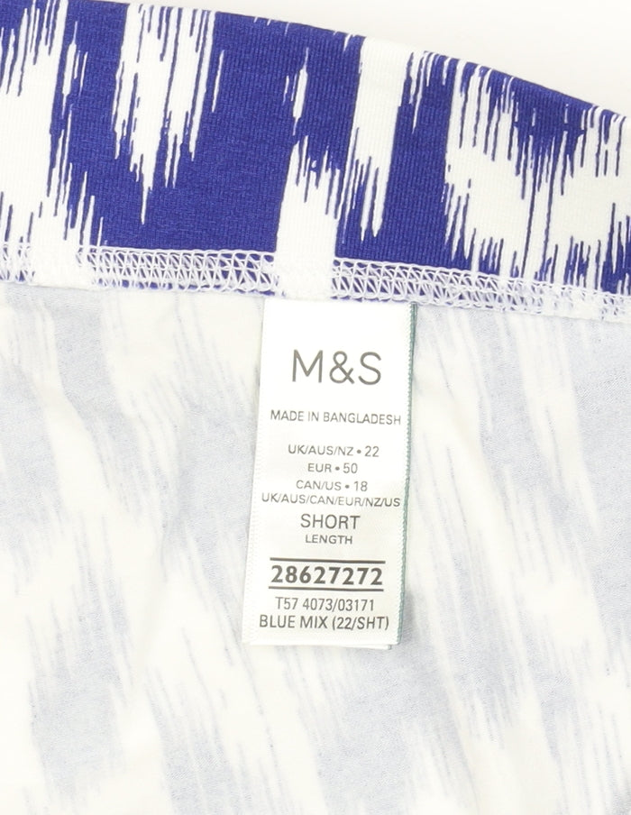 Marks & Spencer Women’s Blue Animal Print Trousers