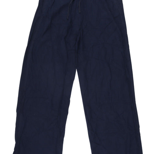 Marks and Spencer Women's Blue Linen Joggers Size 10