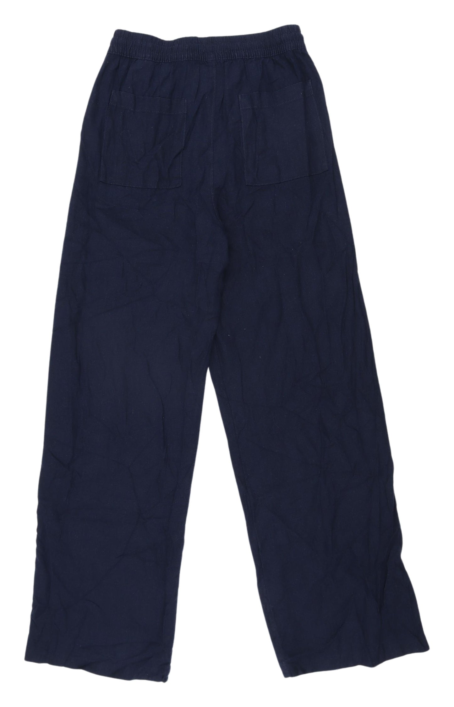 Marks and Spencer Women's Blue Linen Joggers Size 10