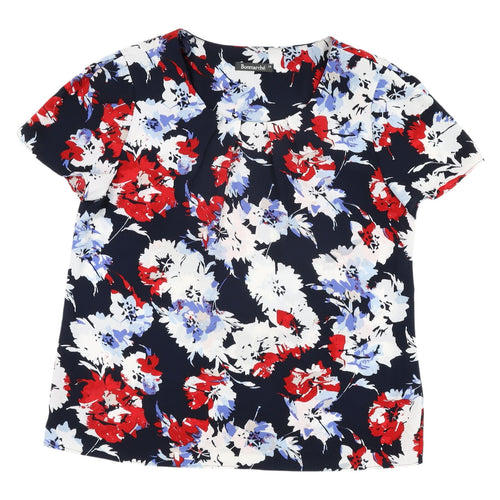 Bonmarché Women's Floral T-Shirt, Size 14, Multicoloured