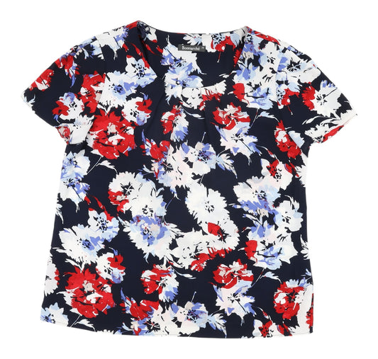 Bonmarché Women's Floral T-Shirt, Size 14, Multicoloured