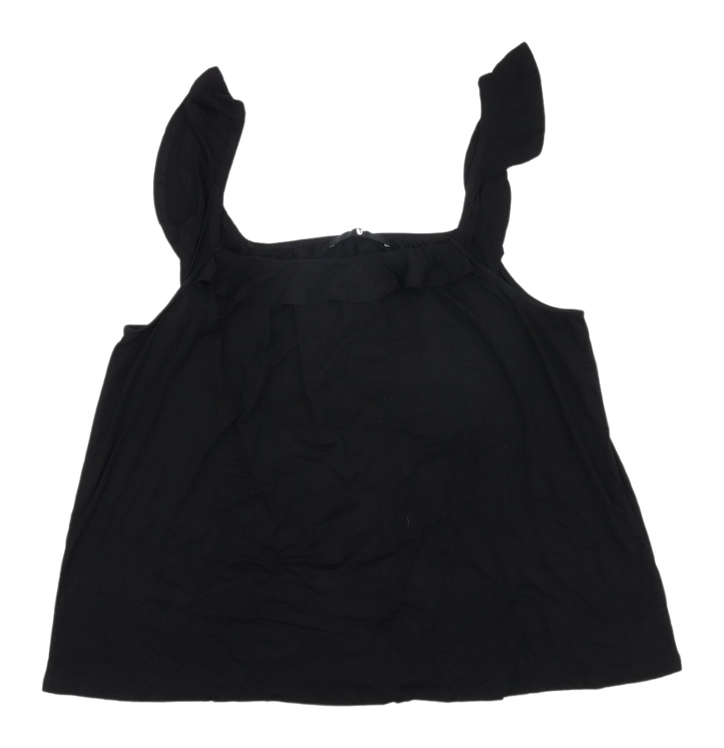 By Very Women's Black Tank Top Size 16 Square Neck Sleeveless