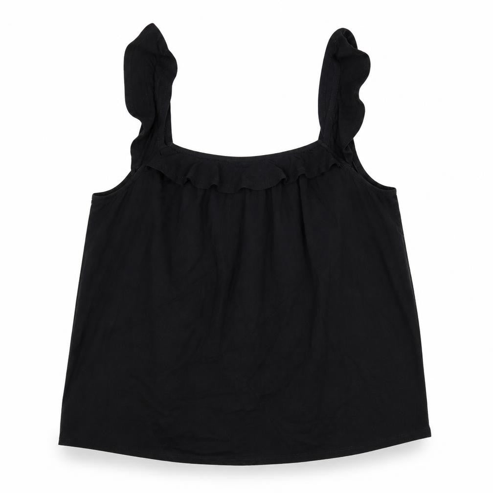 By Very Women's Black Tank Top Size 16 Square Neck Sleeveless