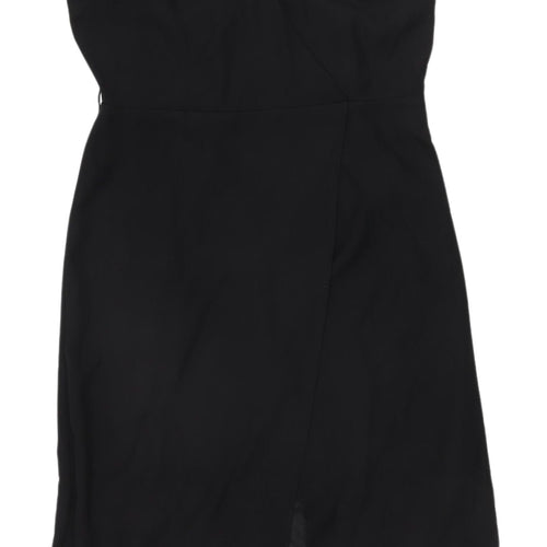 River Island Women's Black Wrap Midi Dress Size 12