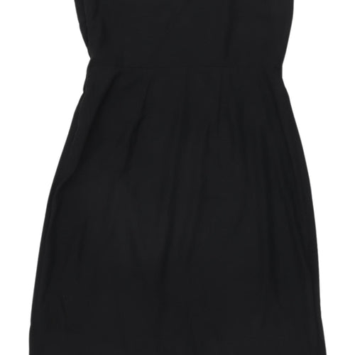 River Island Women's Black Wrap Midi Dress Size 12