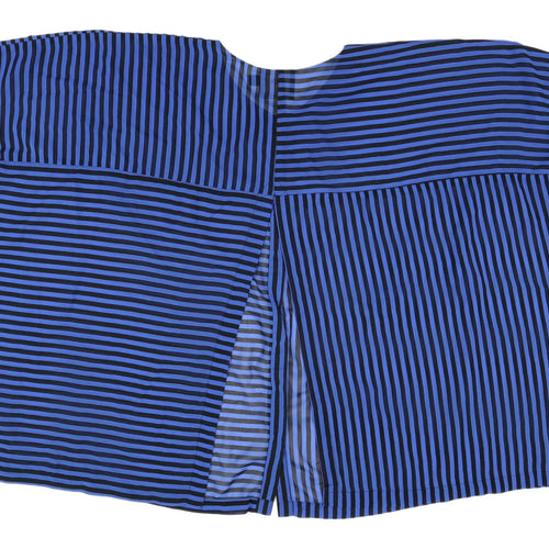 ASOS Women's Blue Striped Button-Up Shirt Size 14