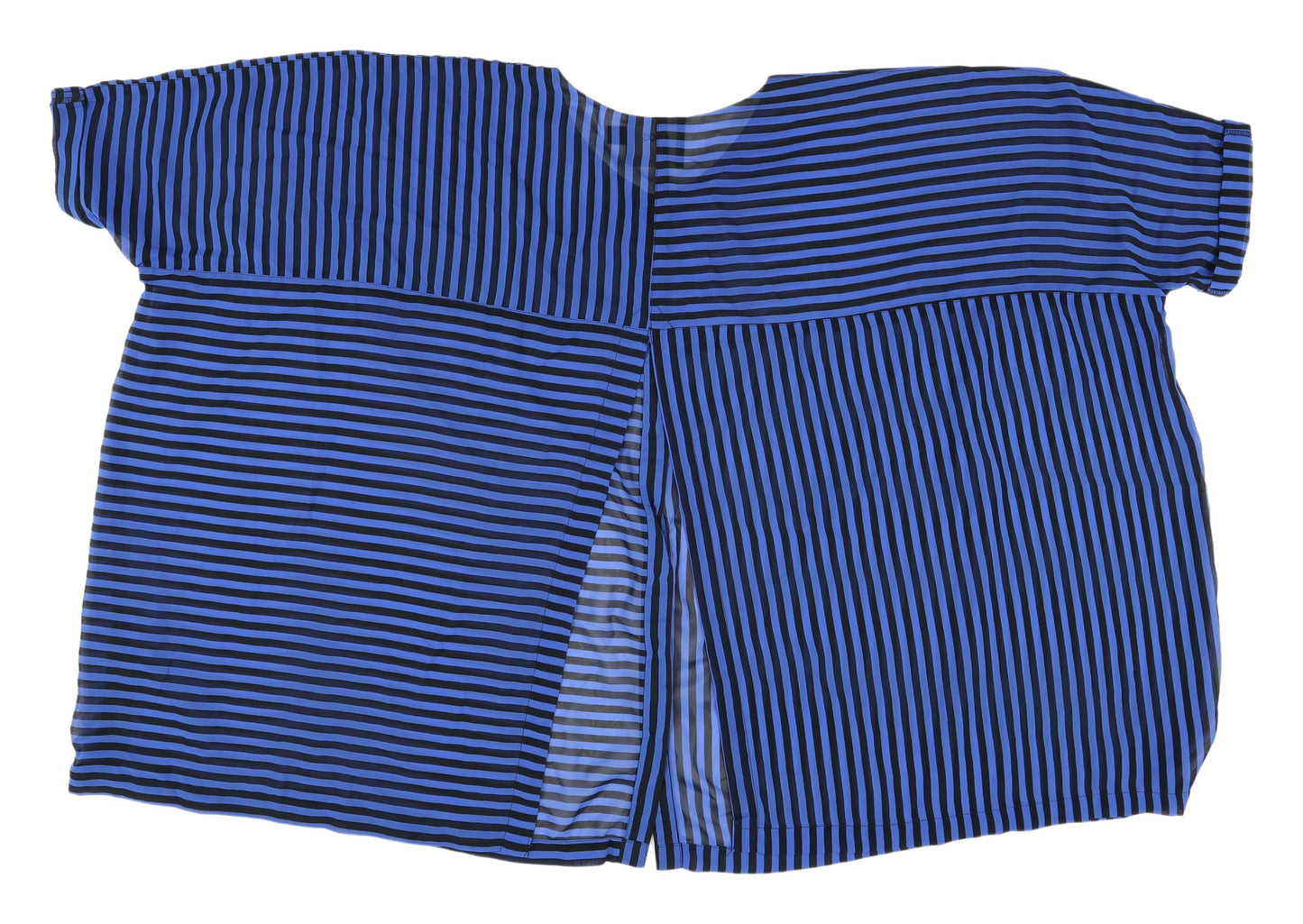 ASOS Women's Blue Striped Button-Up Shirt Size 14