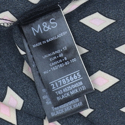 Marks and Spencer Women's Black Blouse Size 12