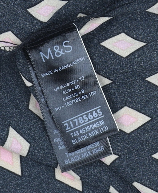 Marks and Spencer Women's Black Blouse Size 12