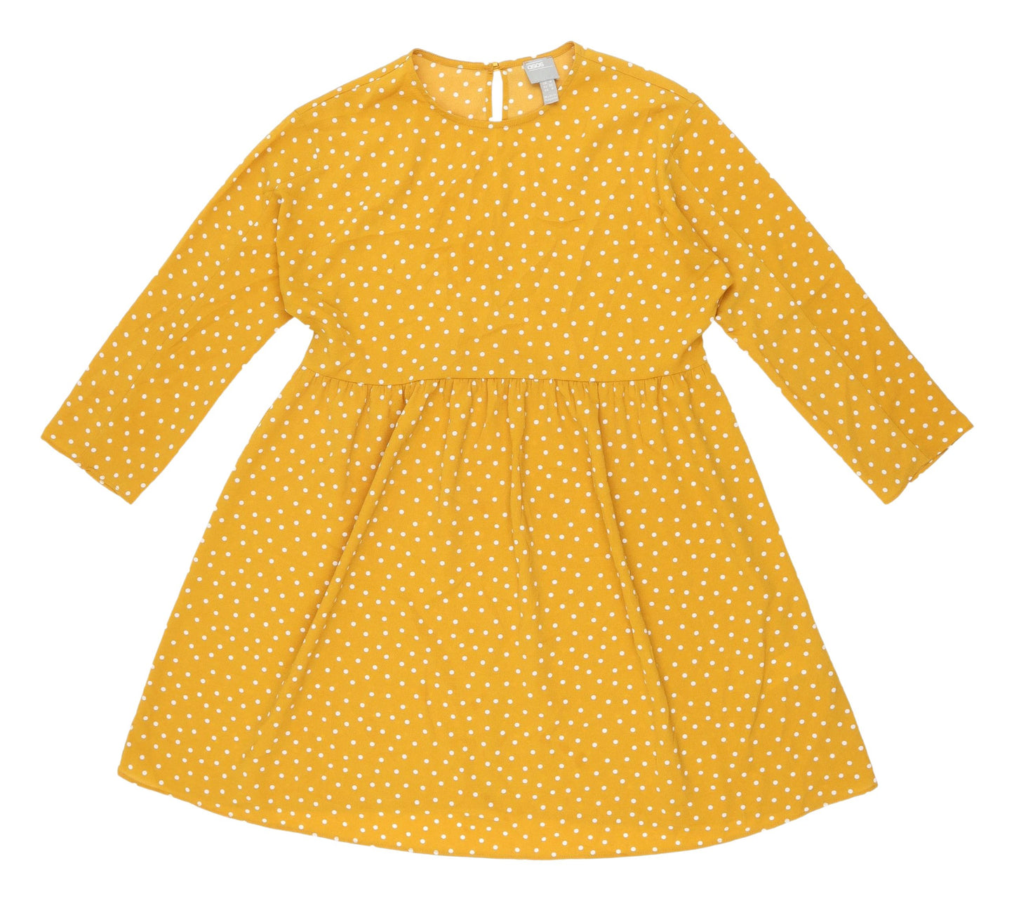 ASOS Women's Yellow Polka Dot A-Line Dress, New