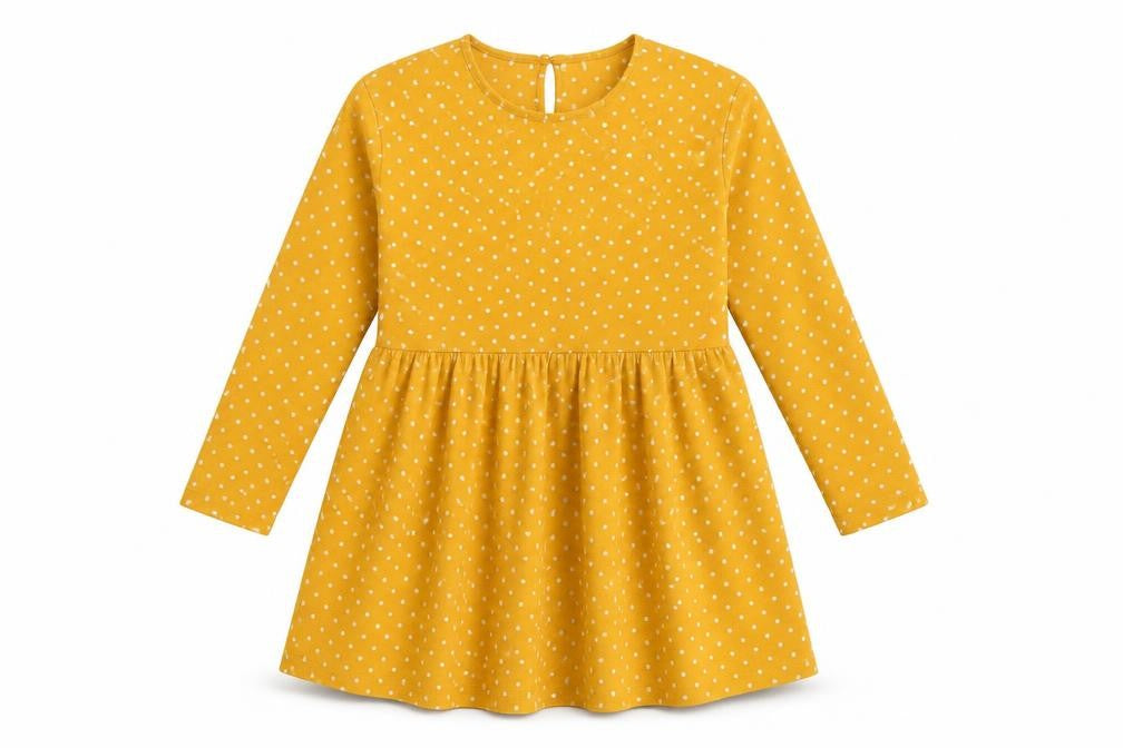 ASOS Women's Yellow Polka Dot A-Line Dress, New