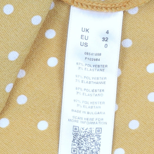 ASOS Women's Yellow Polka Dot A-Line Dress, New