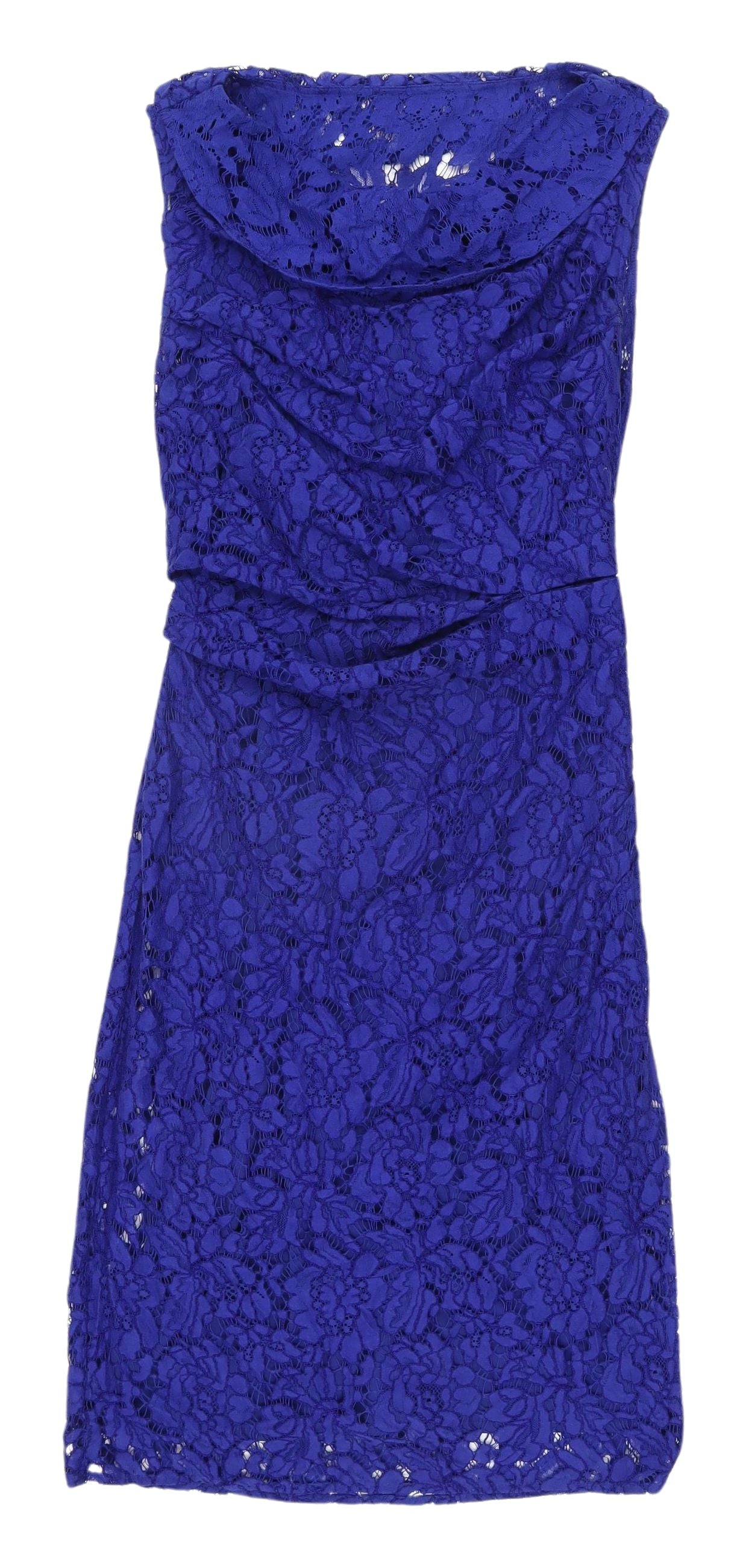 Coast Women's Blue Lace Sheath Dress, Size 8