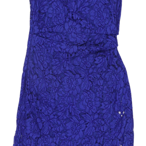 Coast Women's Blue Lace Sheath Dress, Size 8