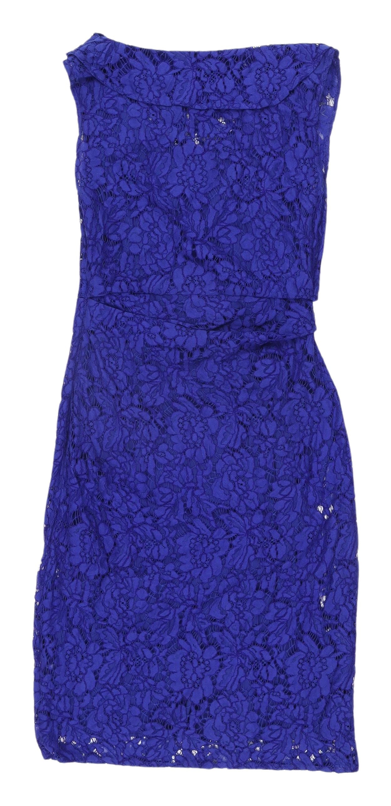 Coast Women's Blue Lace Sheath Dress, Size 8