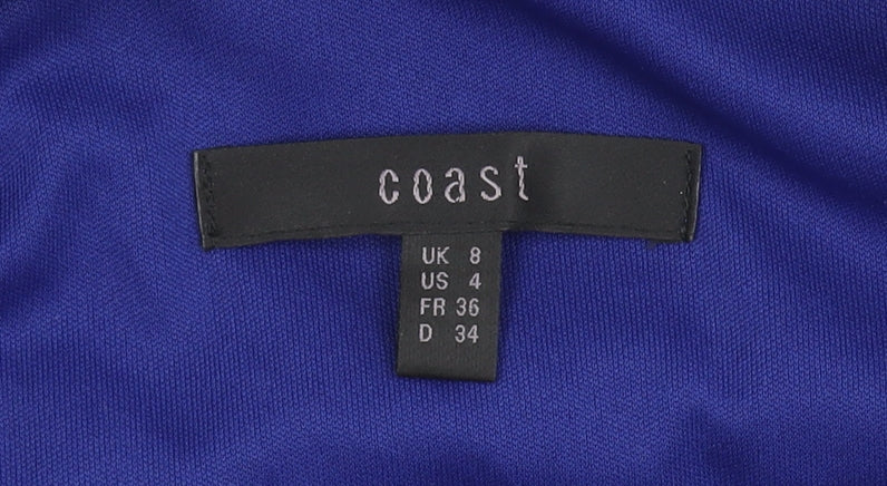 Coast Women's Blue Lace Sheath Dress, Size 8