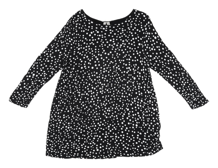 ASOS Women's Black Polka Dot Tunic, Size 12, Casual