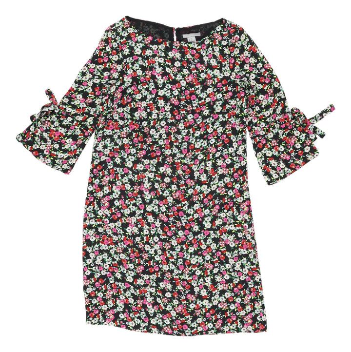 H&M Women Black Floral Shift Dress Size 4