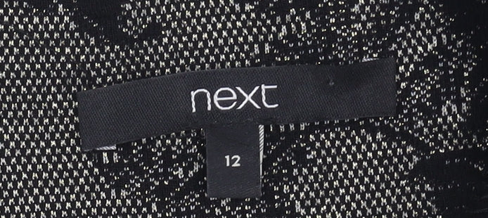 Next Women's Black Floral Sheath Dress Size 12