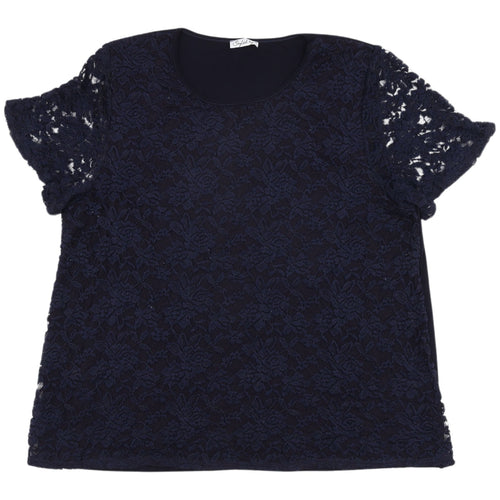 Styled by... Women's Blue Lace Blouse XL