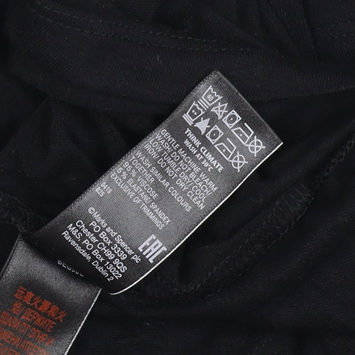 Marks and Spencer Black Long Sleeve Dress Size 14