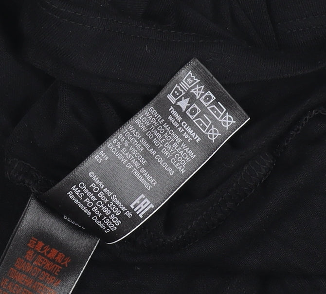 Marks and Spencer Black Long Sleeve Dress Size 14