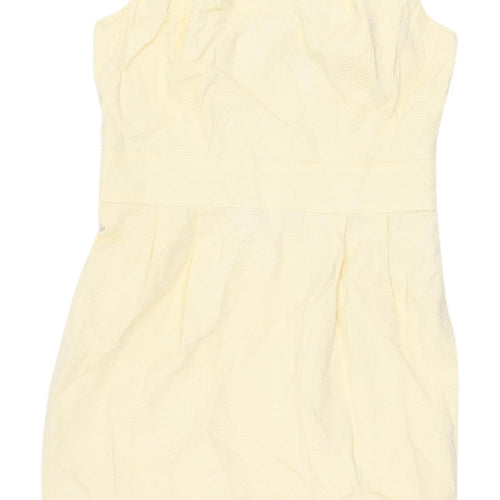 Warehouse Women's Ivory Cotton Sheath Dress Size 10