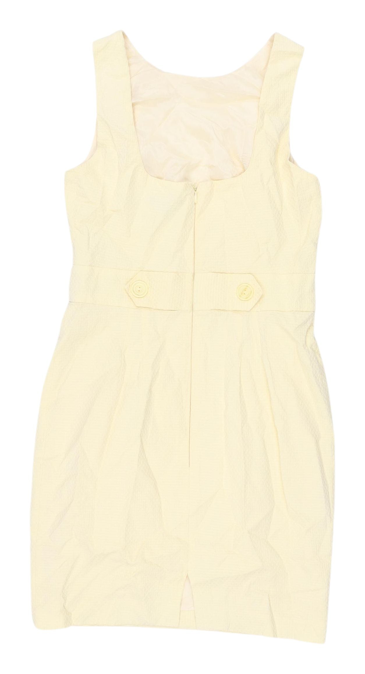 Warehouse Women's Ivory Cotton Sheath Dress Size 10