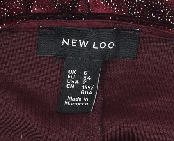 New Look Women's Red Mini Slip Dress Size 6 Party