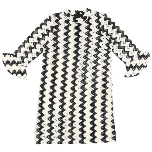 Topshop Women's Multicoloured Chevron Shift Dress UK 6