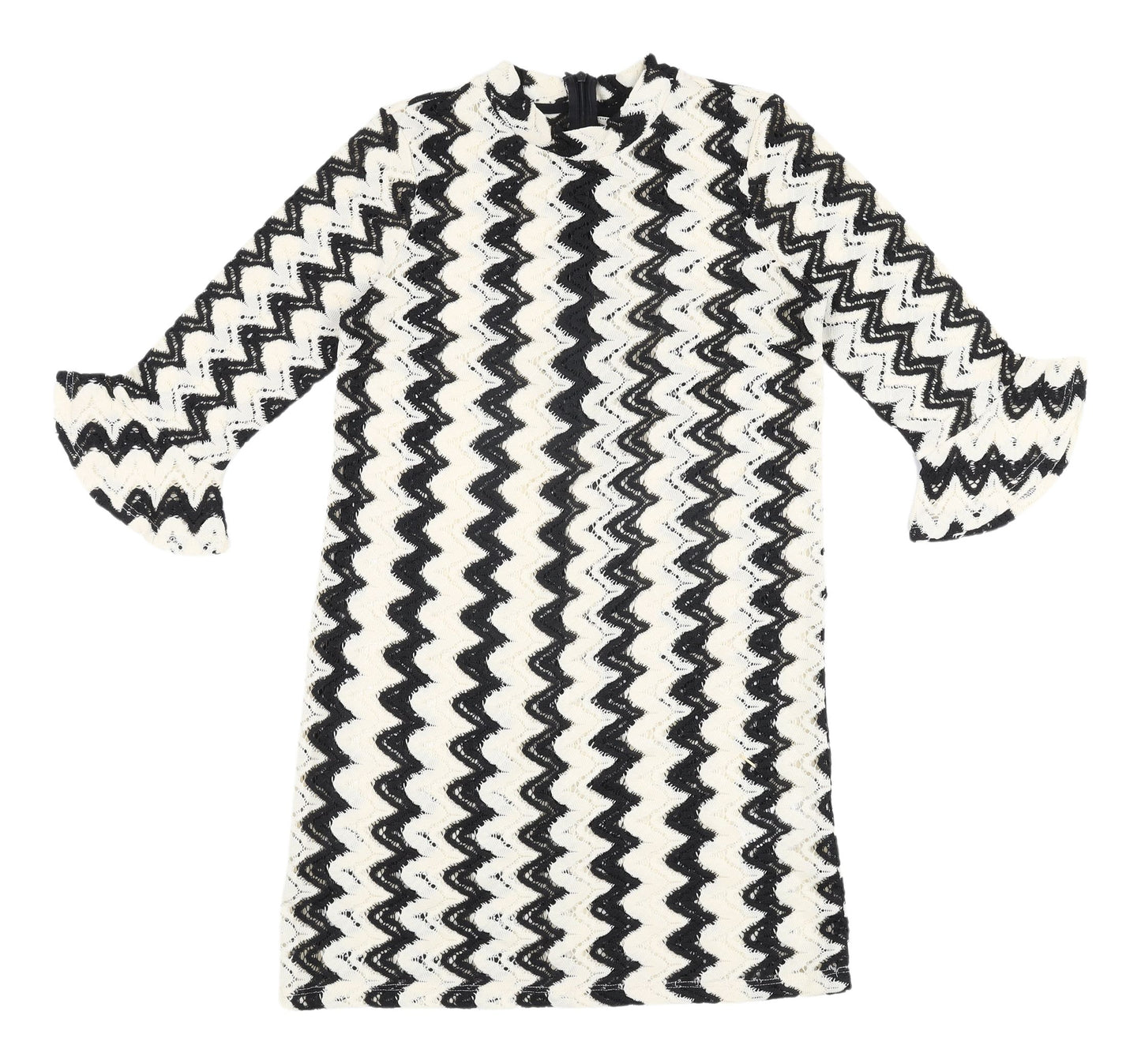 Topshop Women's Multicoloured Chevron Shift Dress UK 6