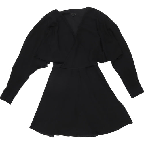 River Island Women's Black Dress, Size 6, Long Sleeve