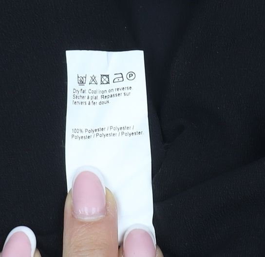 River Island Women's Black Dress, Size 6, Long Sleeve