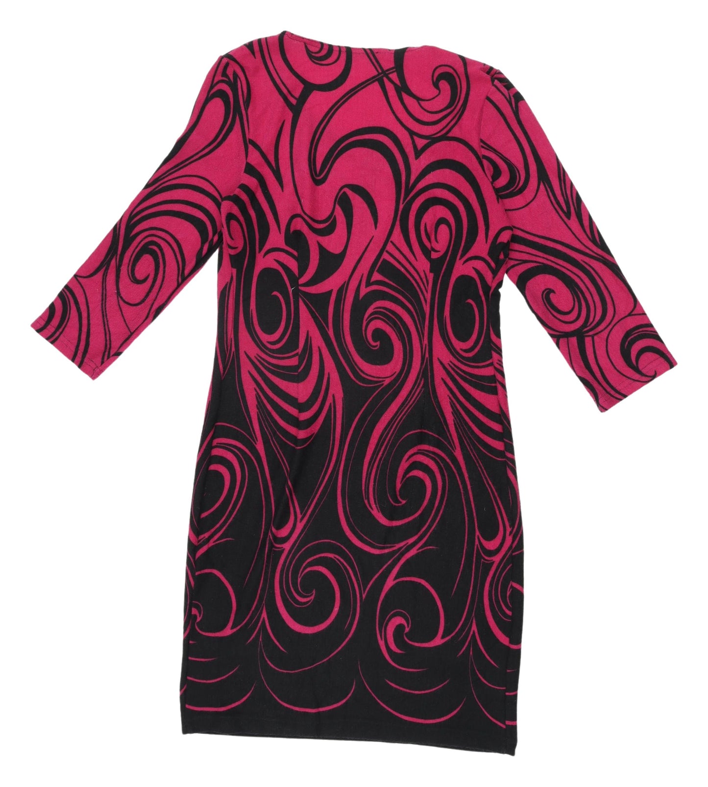 Roman Women's Pink Black Abstract Sheath Dress