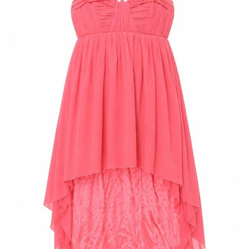 Lipsy Women Pink Hi-Low Dress UK 10 Sleeveless Party