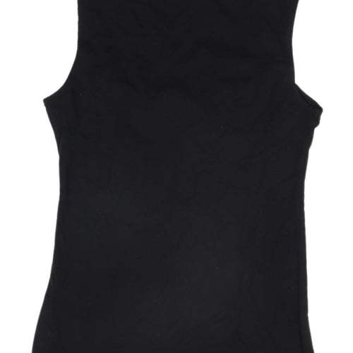 H&M Women's Black Lace Accent Cotton Tank Top - Size S