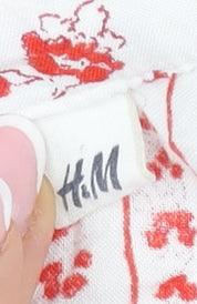 H&M Women's Red Floral Shift Dress, Size 10