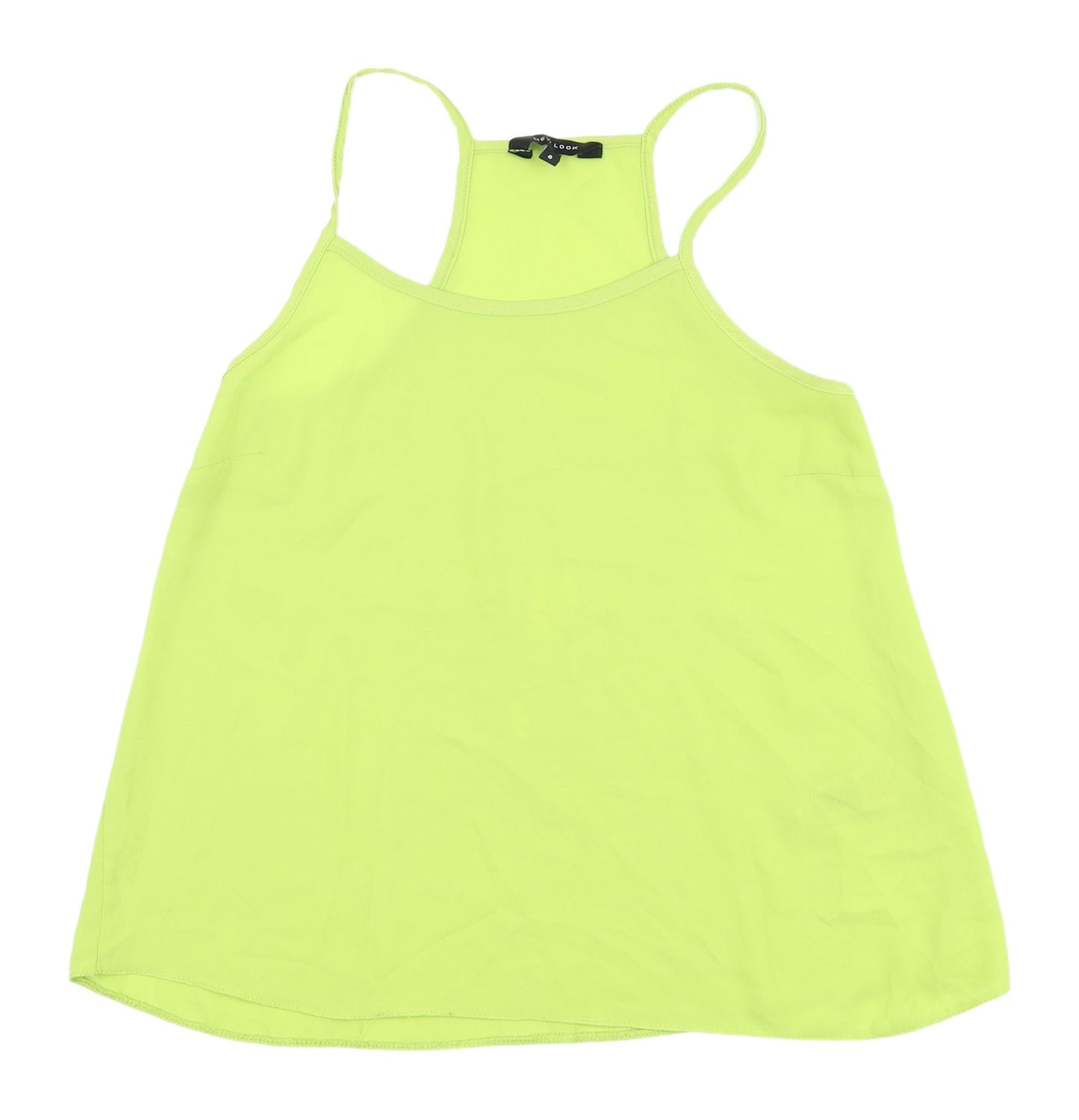 New Look Women's Green Tank Top - Size 8