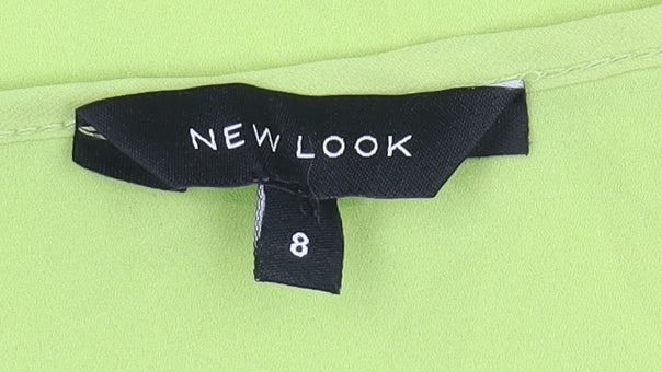 New Look Women's Green Tank Top - Size 8