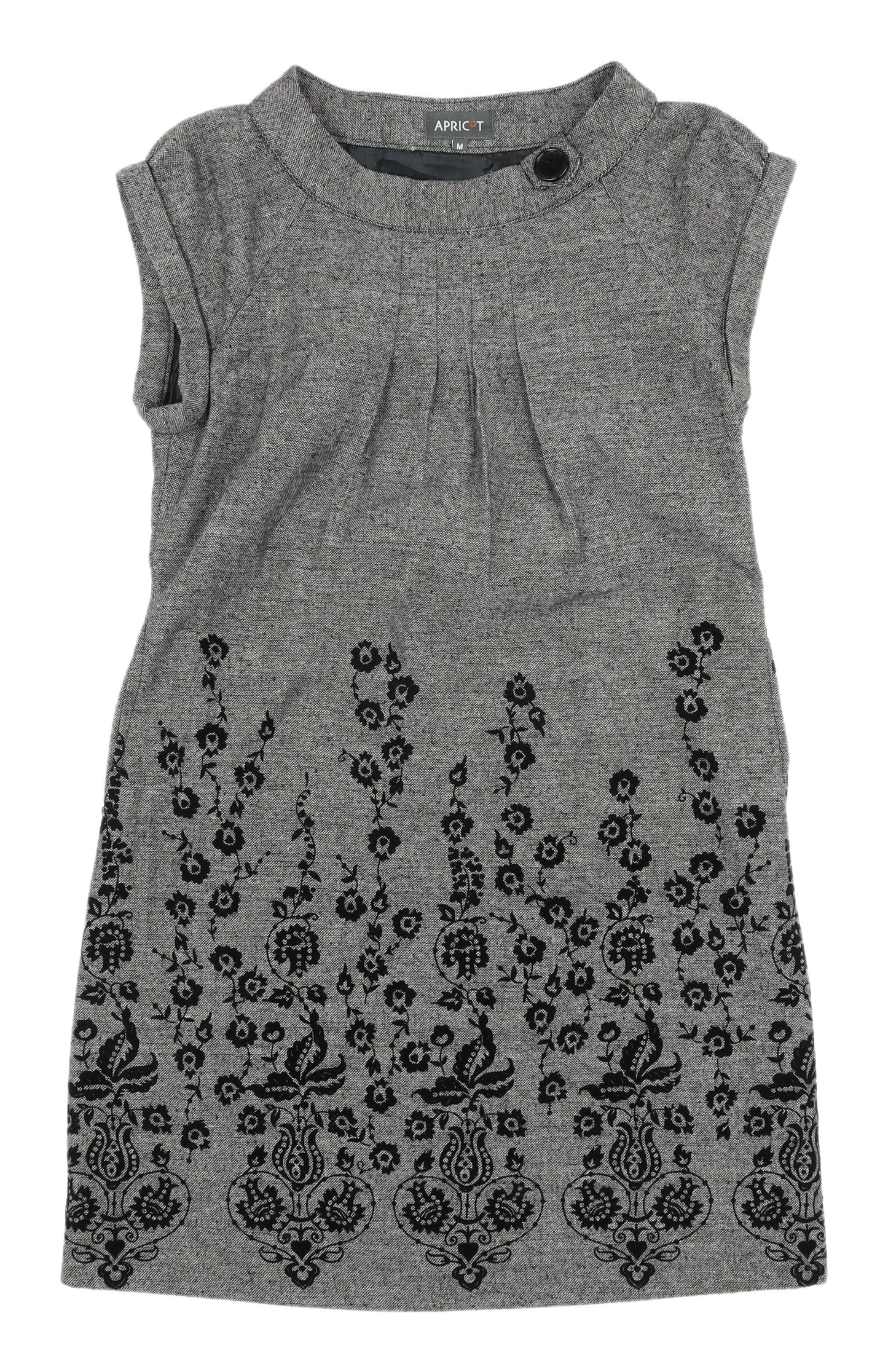 Apricot Women's Grey Mini Floral Shift Dress M