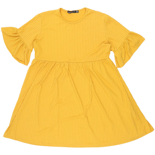 Boohoo Yellow A-Line Dress Women Size 14 Petite