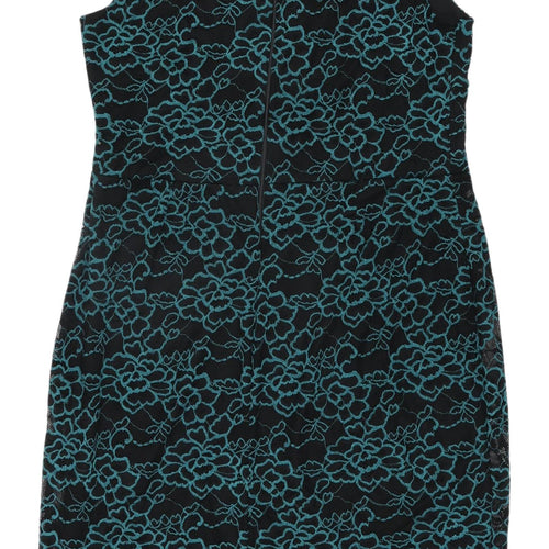 Zuppe Women's Black Floral Sheath Dress Size 16