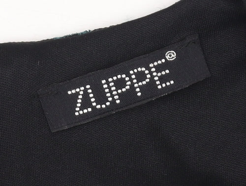 Zuppe Women's Black Floral Sheath Dress Size 16
