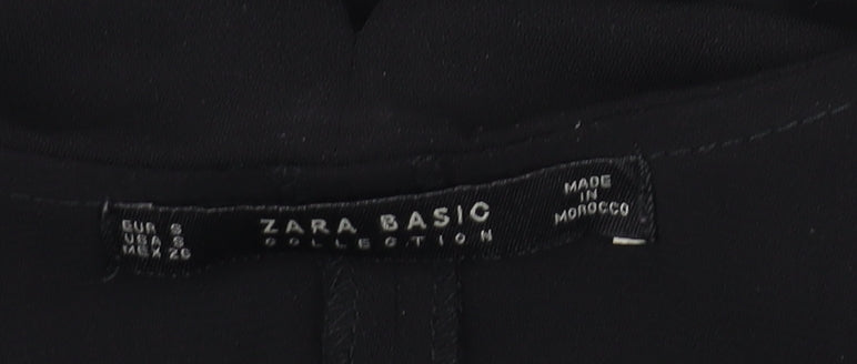 Zara Women Black A-Line Off Shoulder Mini Dress S