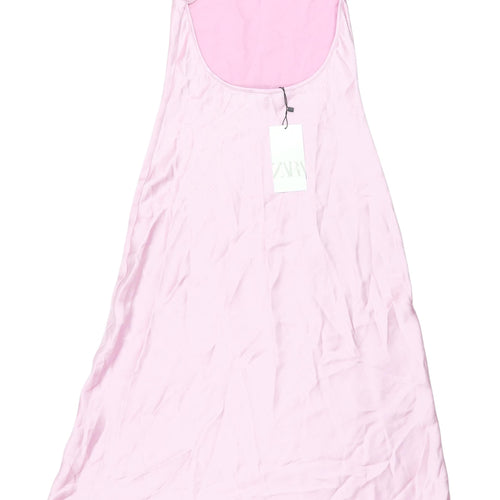 Zara Women's Pink Sleeveless Slip Dress XS