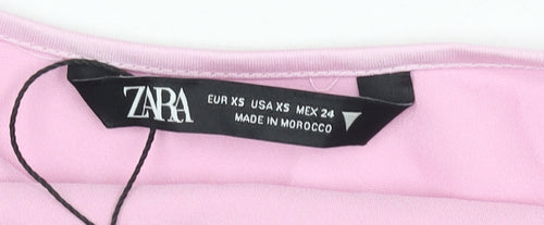 Zara Women's Pink Sleeveless Slip Dress XS