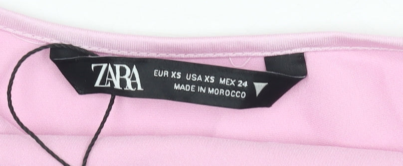 Zara Women's Pink Sleeveless Slip Dress XS