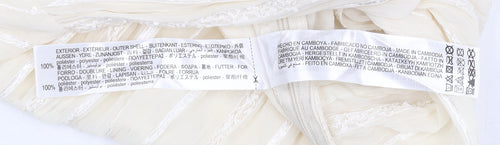 Zara Women's Beige Cropped Blouse Small